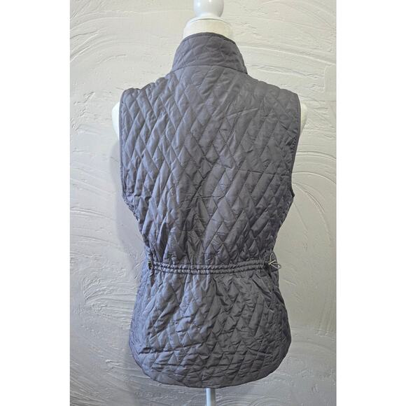 Croft & Barrow Grey Quilted Vest Woman's Size Medium - Picture 3 of 8